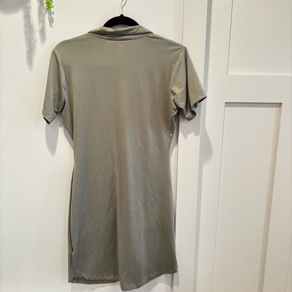 Guess Zarisse Y2K Women's Button Down Ruched Collared Fitted Mini Dress Size L - Picture 6 of 10